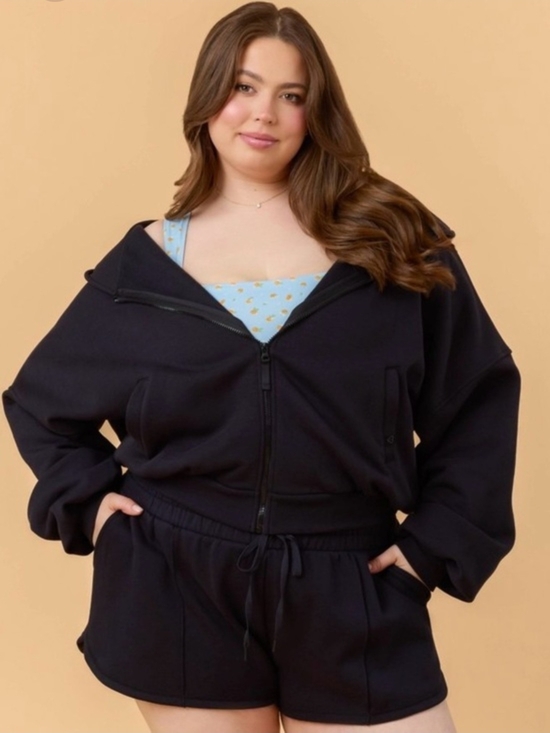 Blogilates Tops - Blogilates Women's Marshmallow Full Zip Hooded Sweatshirt - 3X